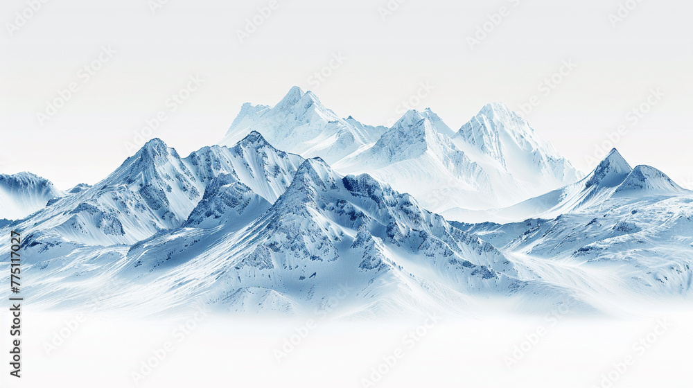 Obraz premium Panorama of winter mountains