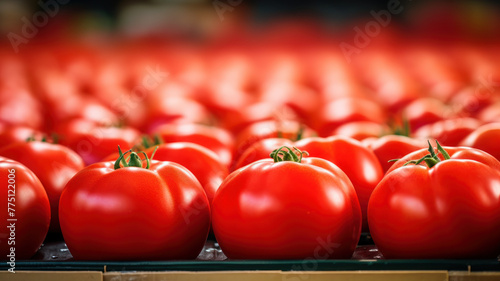 tomatoes on market stall