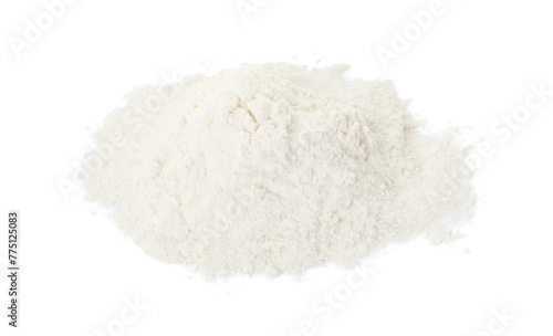 Pile of baking powder isolated on white