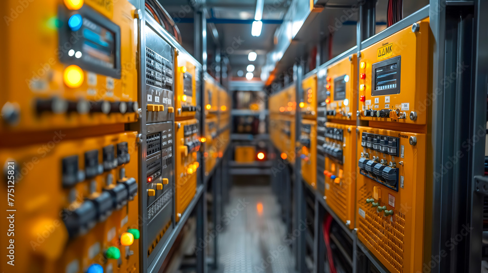 Electrical control panel in a power plant. Selective focus. Electrical control panel in a power plant. Selective focus.