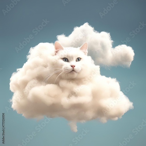The cat is in the cloud, one whole. © Romaboy