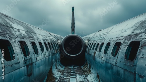 background of airplane fuselage photo