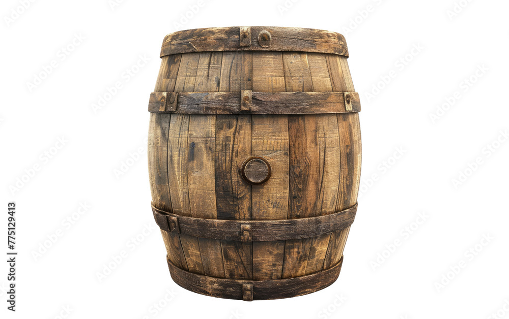 Fototapeta premium Wood-Crafted Barrel isolated on transparent Background