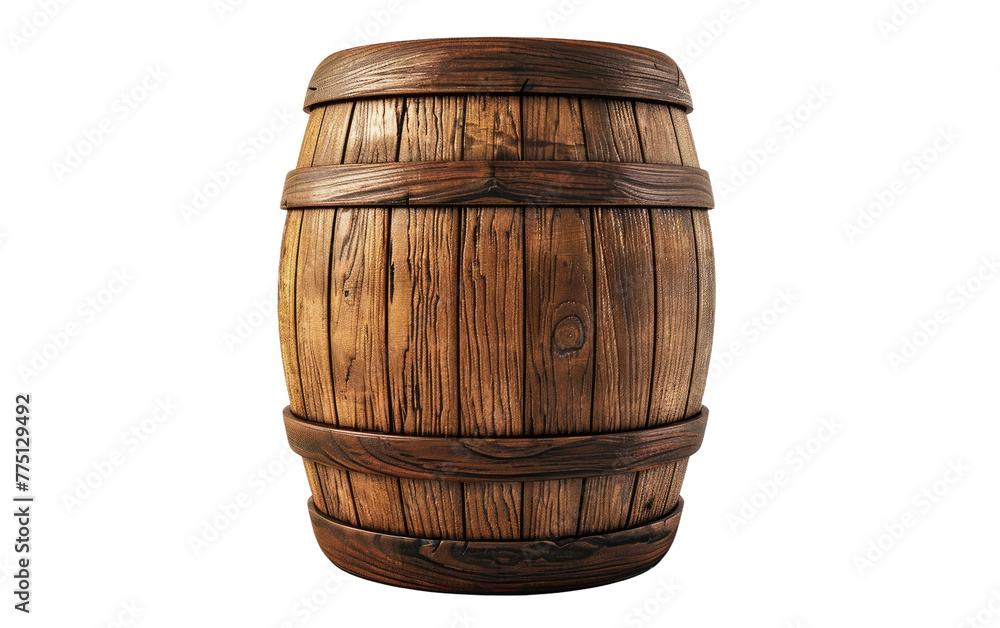 Obraz premium Barrel Crafted from Wood isolated on transparent Background