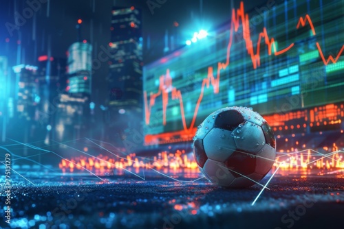 Online bet and analytics and statistics for soccer game. Generative AI