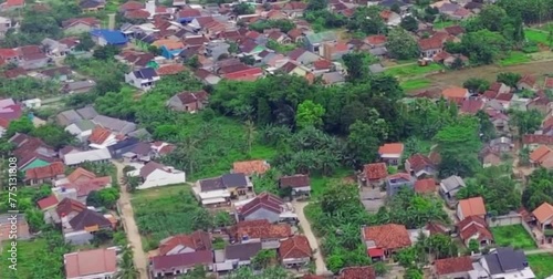 aerial video of population density and housing conditions of city residents in the highlands