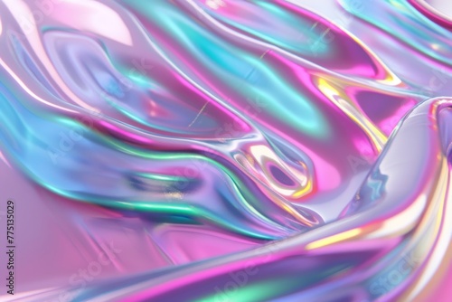Radiant Holographic Marble Pattern Display