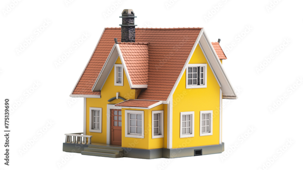 3d house model Isolated on transparent background 3d house model Isolated on transparent background