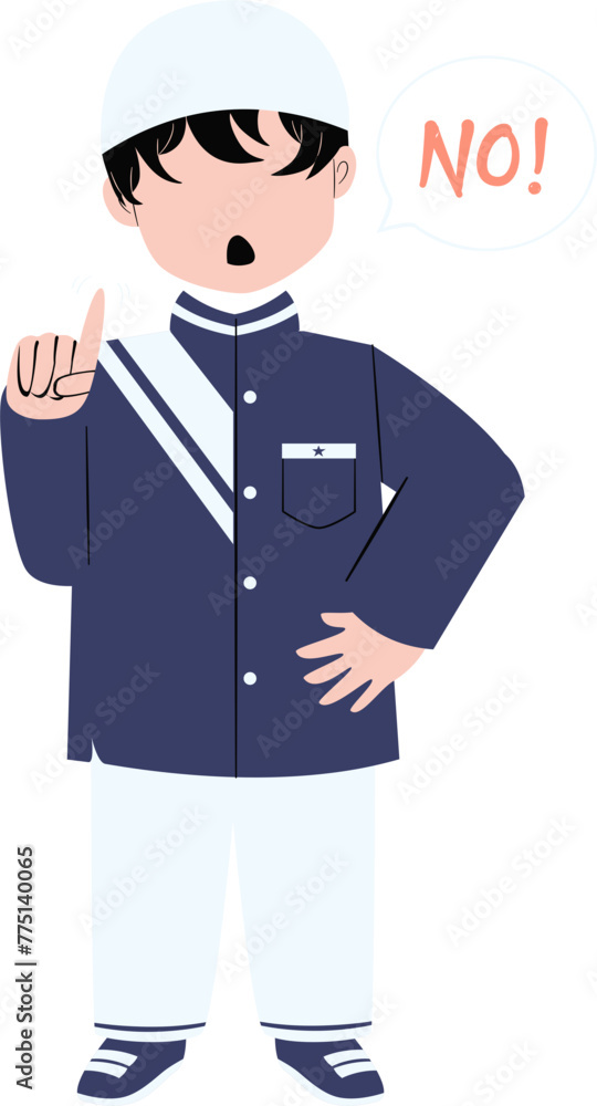Muslim kid character. Back to school character. Muslim kid character. Back to school character.