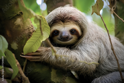 Pygmy Three-toed Sloth, on the Isla Escudo de Veraguas photo