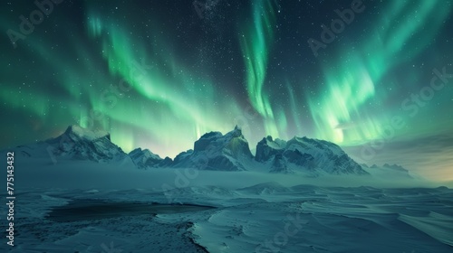Arctic tranquility  cinematic timelapse of northern lights painting the night sky in high resolution © RECARTFRAME CH