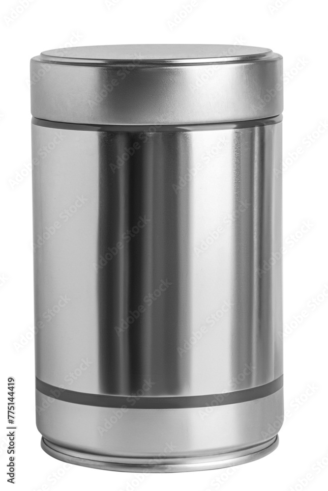 can. An upright iron can with a lid. On an empty background. can. An upright iron can with a lid. On an empty background.