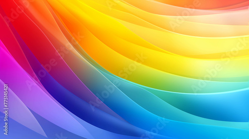 Bright rainbow curve background image. photo