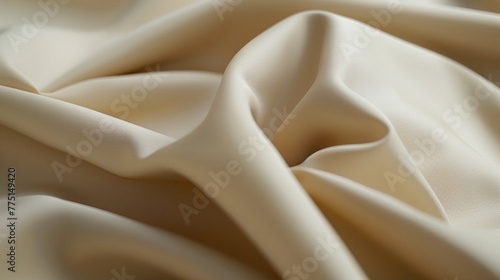a close up of a white cloth with a very soft feel to it's surface and folds in the middle