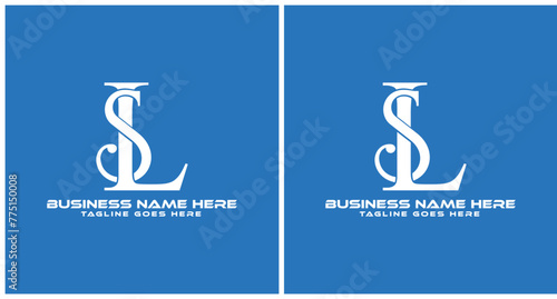 Luxury Elegant LS SL monogram logo design icon full editable vector template
