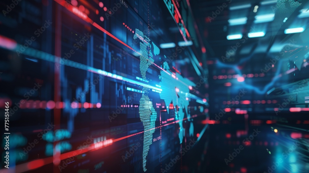 Business graph or chart stock market or forex trading graph in graphic concept suitable for financial investment