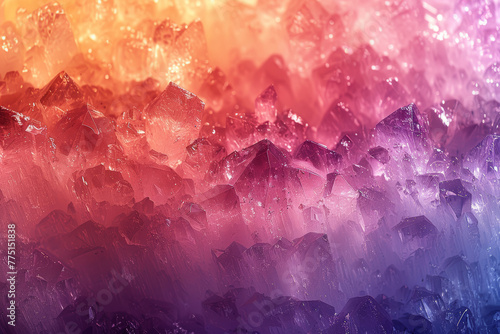 A gradient spectrum of amethyst and citrine tones seamlessly blending, imbuing a sense of fluidity and transition. Concept of gradient color transitions in design. Generative Ai. photo