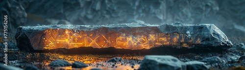 Viking Runestones Whispering Ancient Nordic Lore The runes blur into rock photo