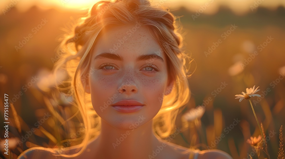 Fototapeta premium Infinite Embrace of Happiness and Peace A Minimalist of Solace