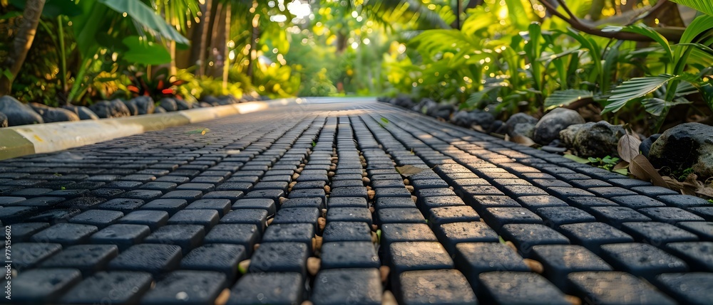 Ecofriendly driveway and walkway made of permeable materials for ... - Eco Friendly Driveway Repair Materials