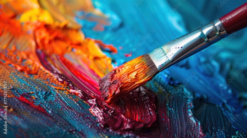 Fototapeta premium Bold hues on a vacant canvas, ready for your artistic flair.