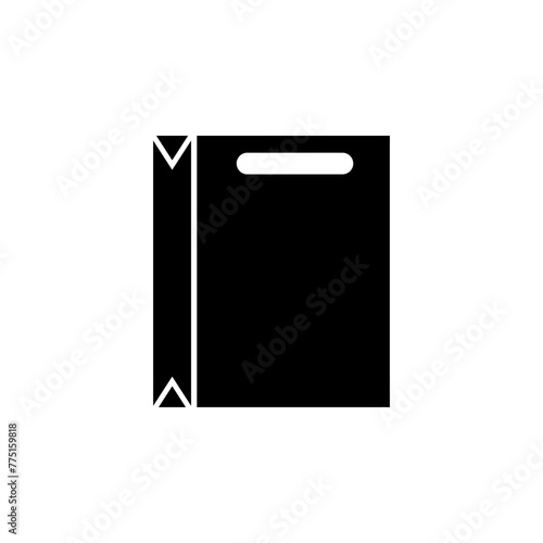 Paper Bag Package flat vector icon. Simple solid symbol isolated on white background