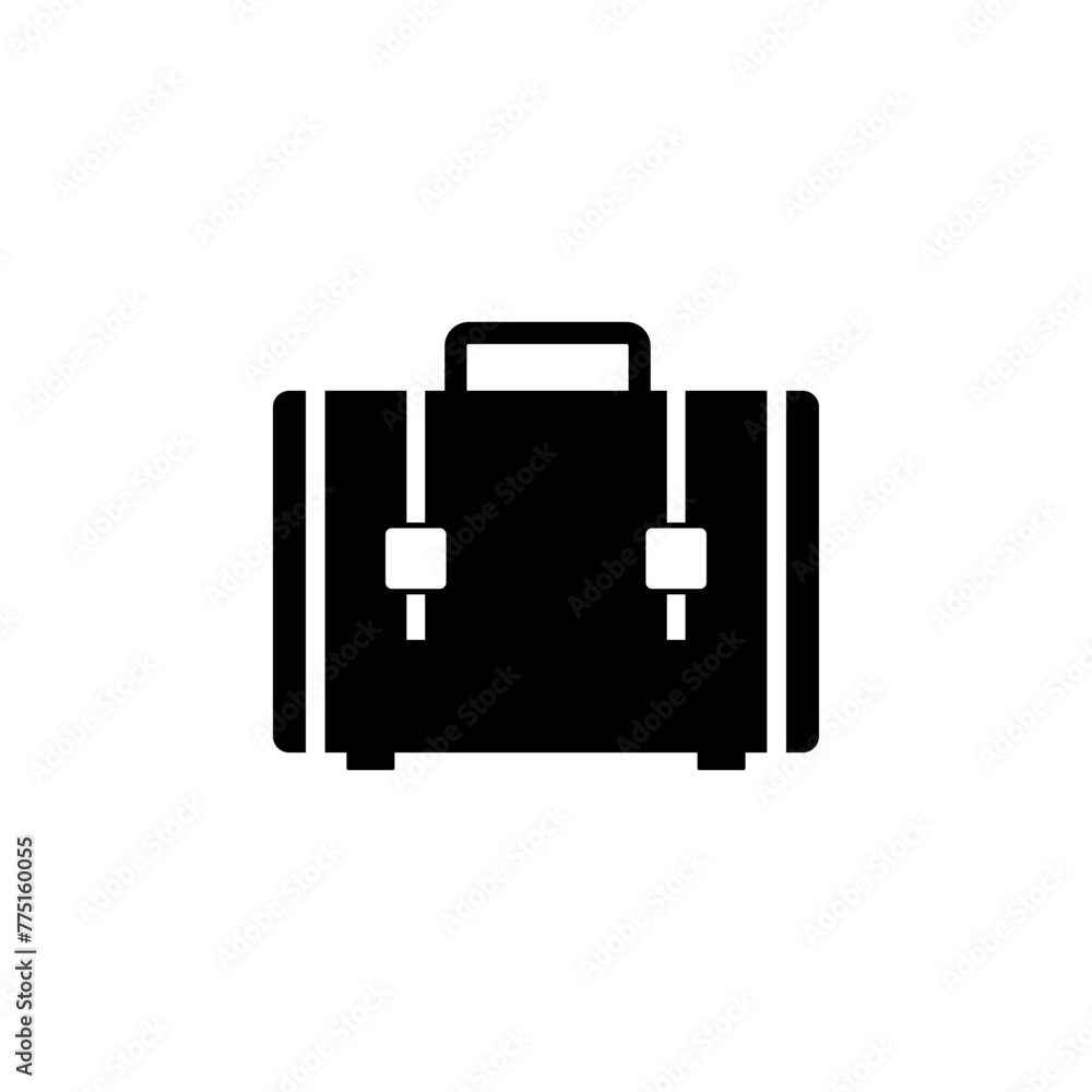 Suitcase flat vector icon. Simple solid symbol isolated on white background Suitcase flat vector icon. Simple solid symbol isolated on white background