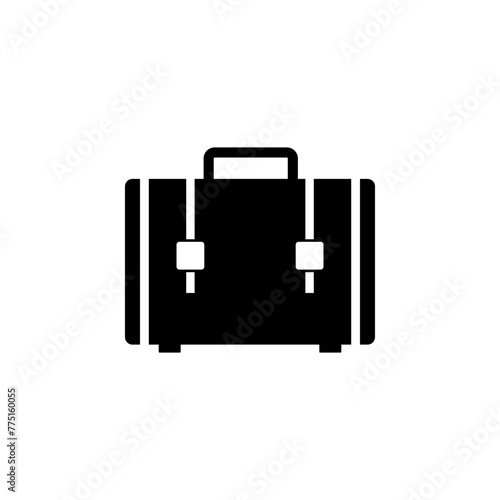 Suitcase flat vector icon. Simple solid symbol isolated on white background