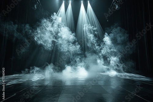 Stage Emitting Smoke During Performance photo