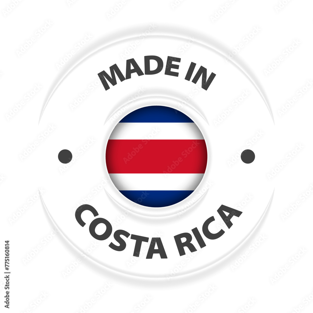 Made in Costarica graphic and label. Made in Costarica graphic and label.