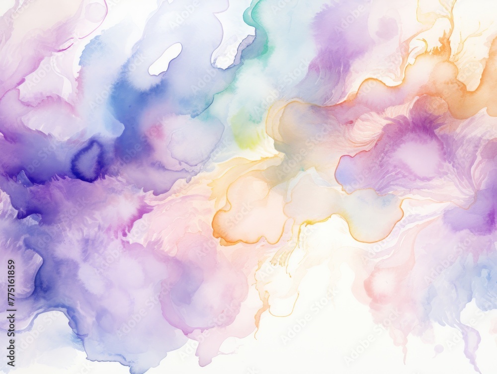 White abstract watercolor stain background pattern 