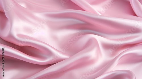 pink satin background with wavey texture сreated with Generative Ai