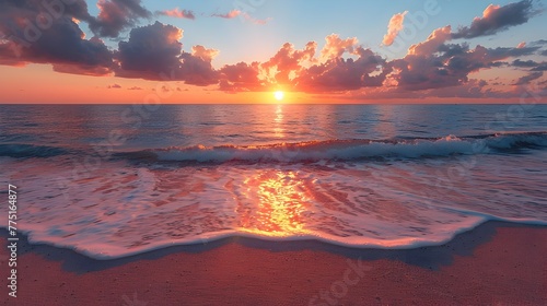 Summers Golden Farewell Seaside Sunsets in Minimal Style © DARIKA