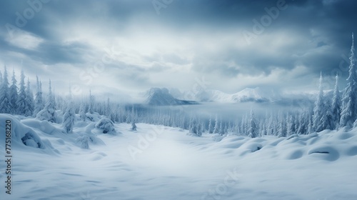 Winter Background Design for Banner or Poster. Winter Wallpaper.