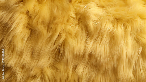 TOP VIEW a close up of soft GOLD fur сreated with Generative Ai