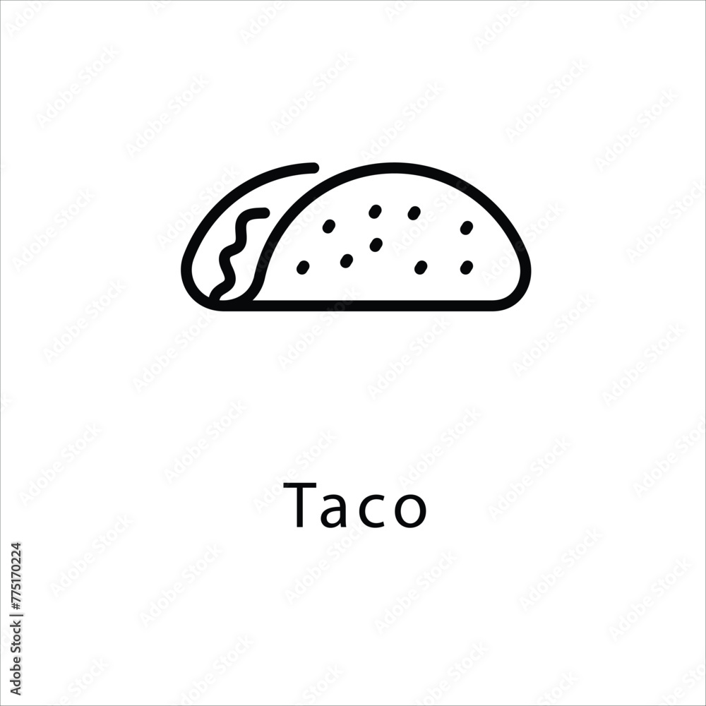 Obraz premium Taco icon