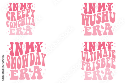 In My Creepy Conchita Era, In My Wushu Era, In My Snow Day Era, In My Ultimate Frisbee Era retro T-shirt