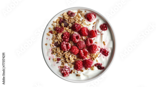  Bowl of yogurt and fruit muesli Full of vitality and energy 