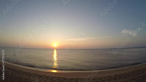 Morning sea view at sunrise