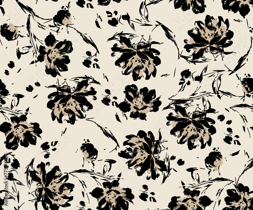 Flowers patterns. Seamless texture backdrop.