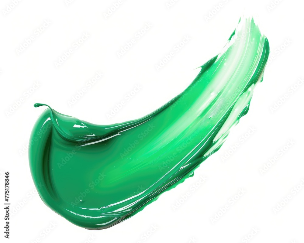 Green Gel Cosmetics Product Brushed on White Backdrop. Splashing of Smooth Cream Ointment Gel in Isolated Background with a Green and Blue Hue Green Gel Cosmetics Product Brushed on White Backdrop. Splashing of Smooth Cream Ointment Gel in Isolated Background with a Green and Blue Hue