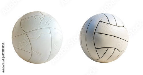 Modern and classic volleyball ball set: a close-up view, Isolated on Transparent Background, PNG © Giu Studios