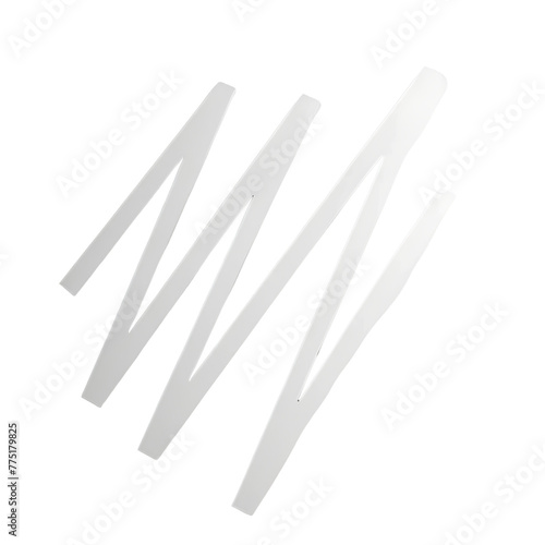 drawing grey zigzag line on white background