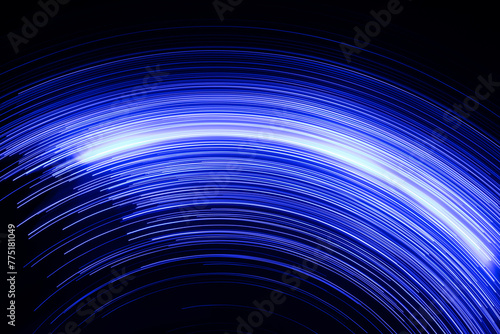 blue lines of light in the dark