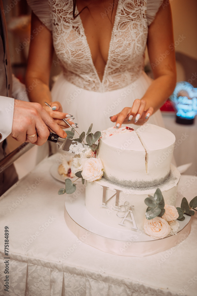 The image shows a bride and groom cutting a wedding cake 6830. The image shows a bride and groom cutting a wedding cake 6830.