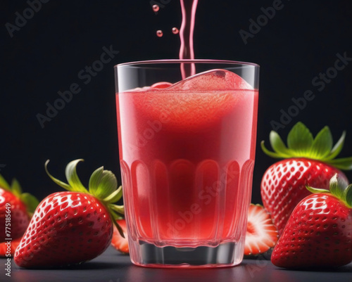strawberry juice and strawberry