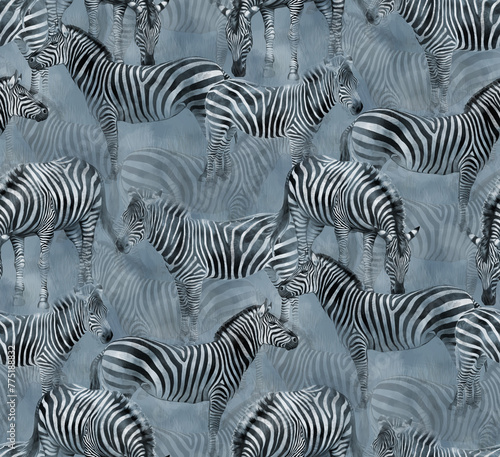 African zebra design painted in watercolors