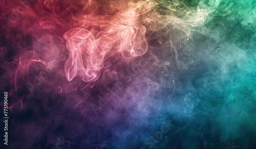 Multicolored smoke on a dark background. The concept of creativity and abstraction.?