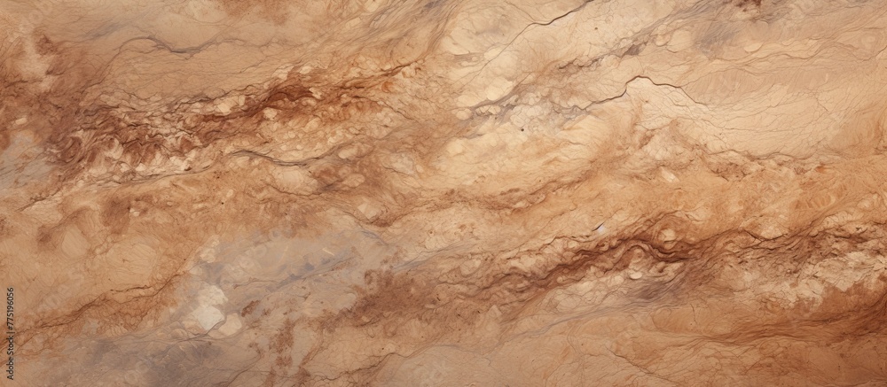 A stunning brown and white marble wall showcasing a detailed and elegant pattern design A stunning brown and white marble wall showcasing a detailed and elegant pattern design