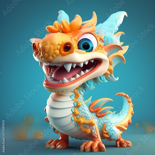 chinese dragon statue on the wall © Javeria